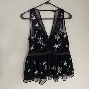 COPY - EXPRESS Black Peplum Top